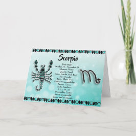 Cartão Scorpio Happy Birthday Card