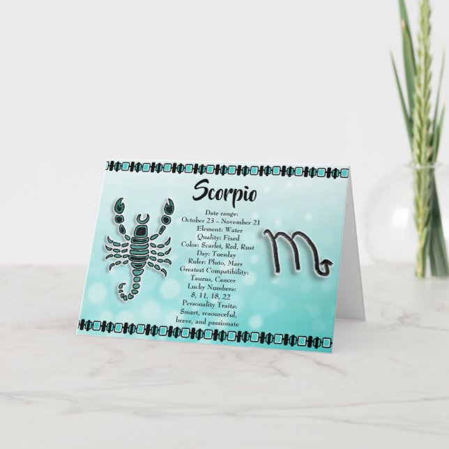 Cartão Scorpio Happy Birthday Card (Frente)