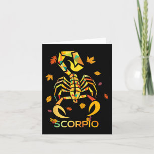 Cartão Scorpio Zodiac Fall Scorpion Aniversário