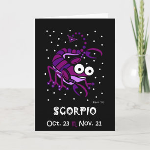 CARTÃO SCORPIO - ZODIAC GREETING CARD