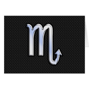 Cartão Scorpio Zodiac Silver Sinal preto cobra