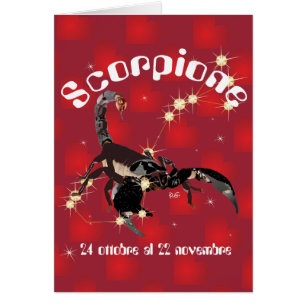 Cartão Scorpione 24 al ottobre 22 nov. Biglietti d'auguri