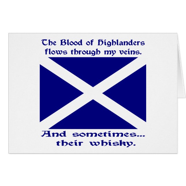 Cartão Scot Highlander Blood & Whisky (Frente Horizontal)
