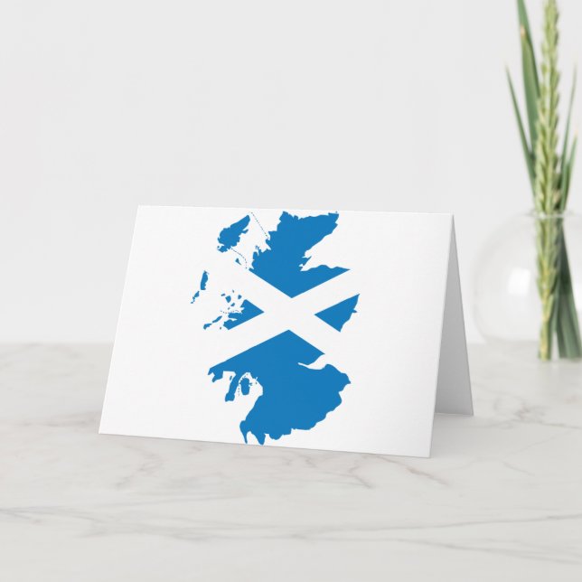 Cartão Scotland flag map (Frente)