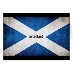 Cartão Scotland Grunge Flag