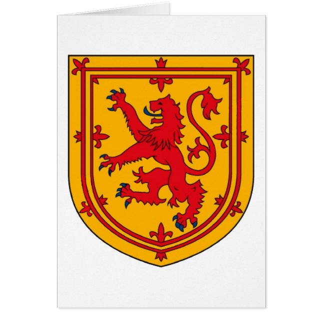 Cartão Scotland Lion Rampant Shield (Frente)