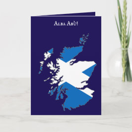 Cartão Scotland Rugby Fan Saltire Flag Map