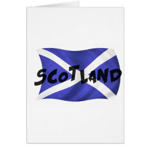Cartão Scotland Wavy Flag
