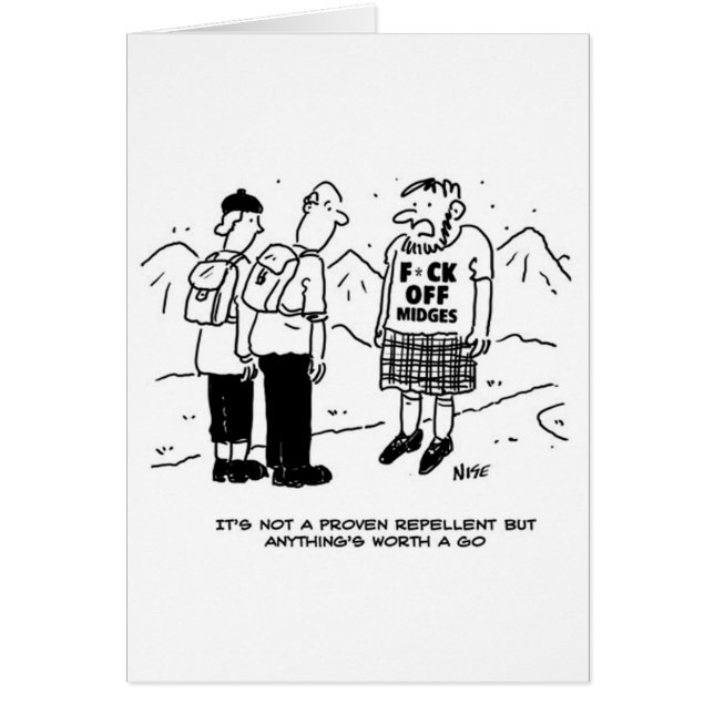 Cartão Scotsman tem um método inovador de repelir imundíc (Frente)