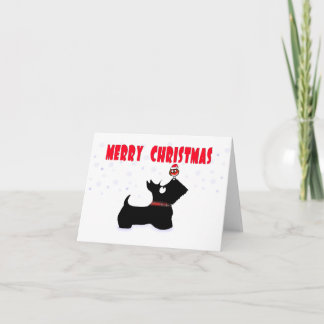 Cartão Scottie Dog 'Merry Christmas'
