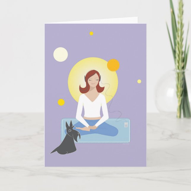 Cartão Scottie Gal Meditating - Greeting Card (Frente)