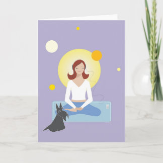Cartão Scottie Gal Meditating - Greeting Card