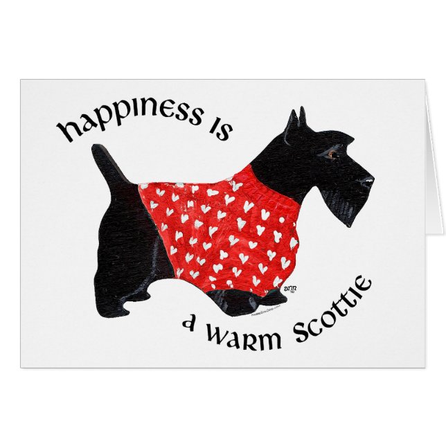 Cartão Scottie in Red Xadrez Sweater (Frente Horizontal)