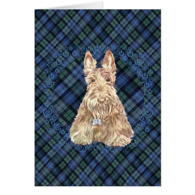 Cartão Scottie Tartan (Frente)