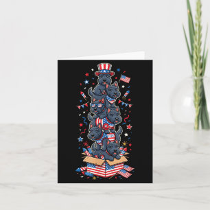 Cartão Scottierrier Americano Bandeira EUA Dia da Memória