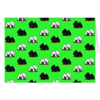 Cartão Scotties e Westies