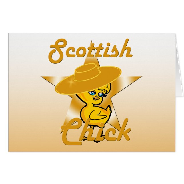 Cartão Scottish Chick #10 (Frente Horizontal)