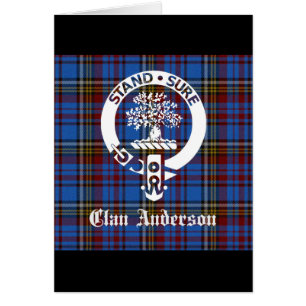 Cartão Scottish Clan Anderson Crest & Tartan