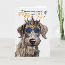 Scottish Deerhound Dog King para o dia feliz anive