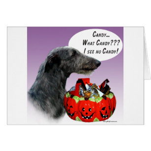 Cartão Scottish Deerhound Halloween Candy