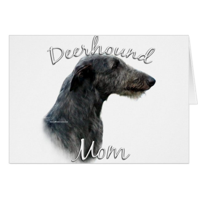 Cartão Scottish Deerhound Mãe 2 (Frente Horizontal)