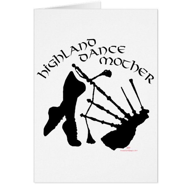 Cartão Scottish Highland Dance Mãe (Frente)