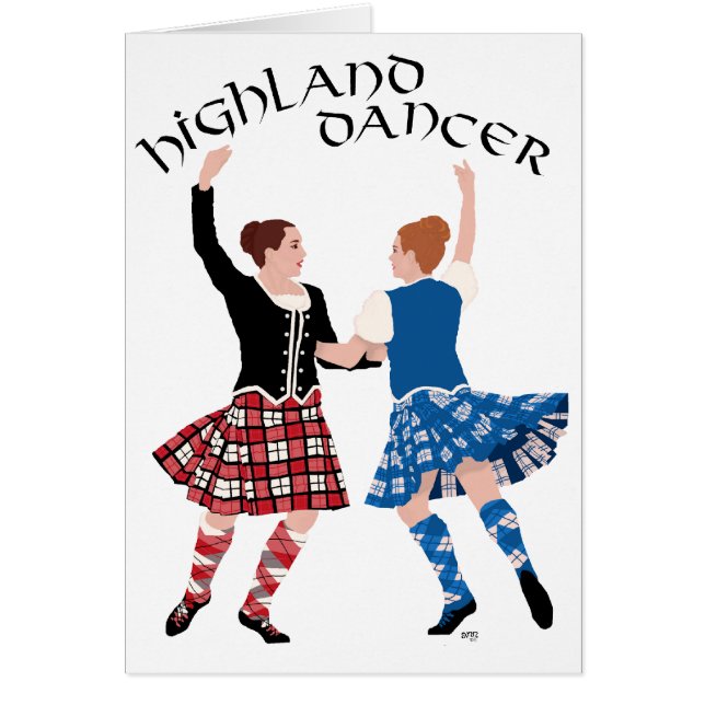 Cartão Scottish Highland Dance Reel (Frente)