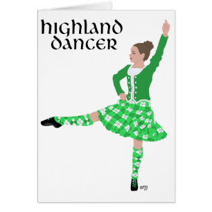 Cartão Scottish Highland Dancer Green