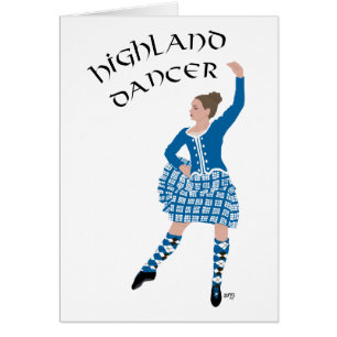 Cartão Scottish Highland Dancer - Teal