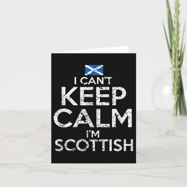 Cartão Scottish Roots Scotland Scots Can't Keep Calm Funn (Frente)