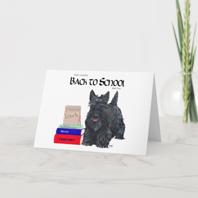 Cartão Scottish Terrier Back to School Greeting Card (Frente)