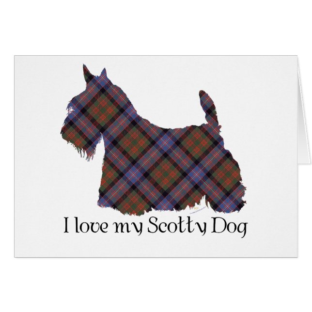 Cartão Scottish Terrier Cochran Tartan (Frente Horizontal)