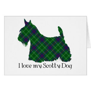 Cartão Scottish Terrier Duncan Tartan