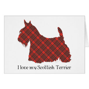Cartão Scottish Terrier Hepburn Tartan