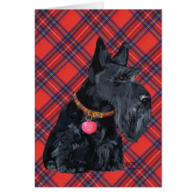 Cartão Scottish Terrier Love (Frente)