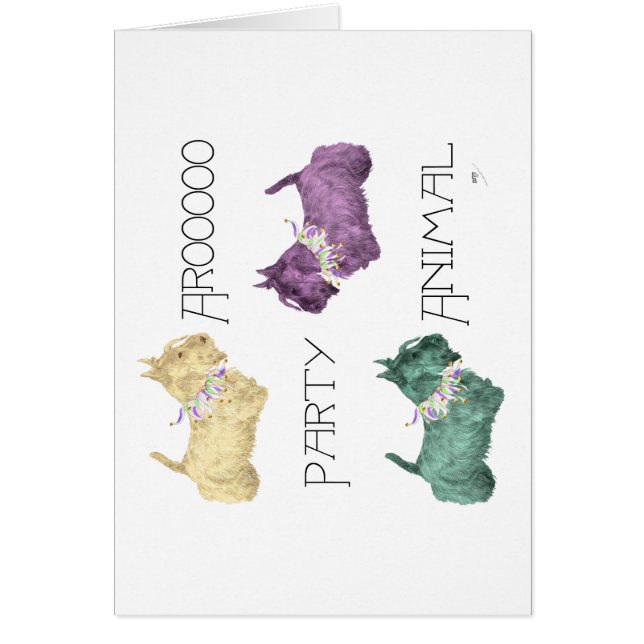 Cartão Scottish Terrier Party (Frente)