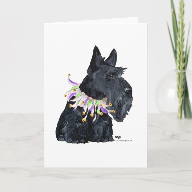 Cartão Scottish Terrier Party Animal (Frente)