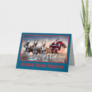 Cartão Scottish Terrier Reindeer