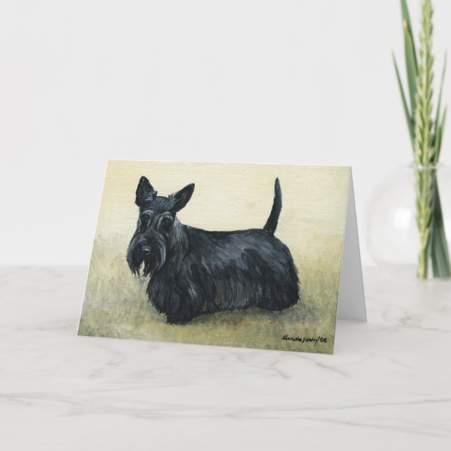 Cartão "Scottish Terrier" - Vazio de arte canina (Frente)
