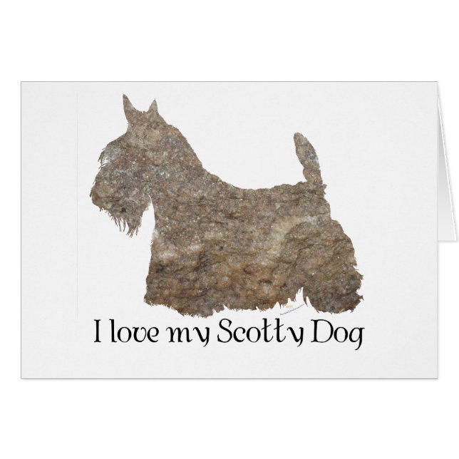 Cartão Scottish Terrier Wheaten Silhouette (Frente Horizontal)