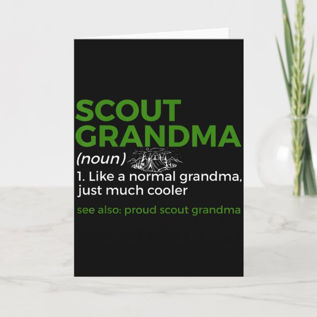 Cartão Scouting Funny Scout Grandma Definition Proud Scou (Frente)