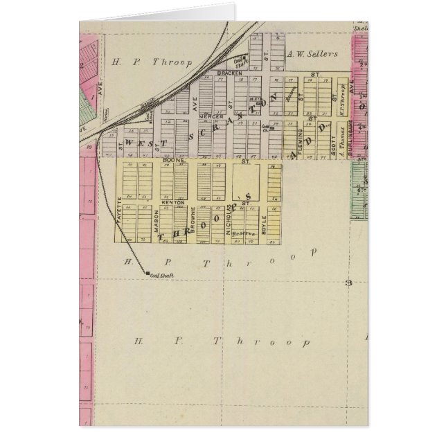 Cartão Scranton, Osage County, Kansas (Frente)