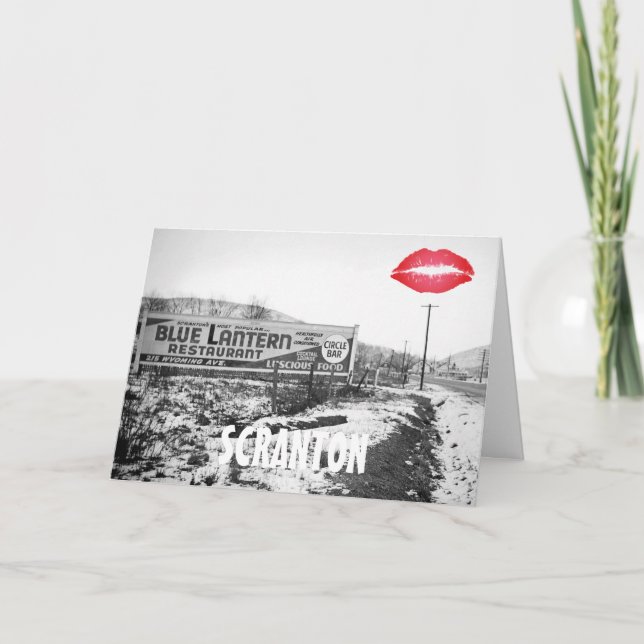 CARTÃO SCRANTON PENNSYLVANIA BLUE LANTERN RESTAURANT (Frente)
