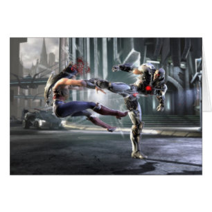 Cartão Screenshot: Mulher maravilha contra o Cyborg