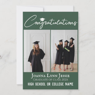Cartão script de felicitações personalizadas foto de grad