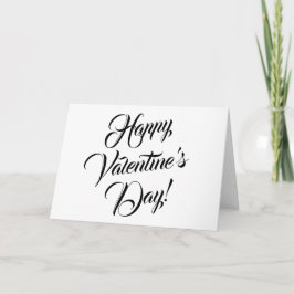 Cartão script elegante preto branco-feliz dia de os namor