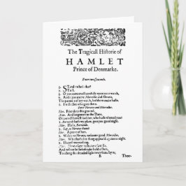 Cartão Script original do Hamlet