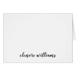 Cartão Script preto básico simples e elegante do Na moda