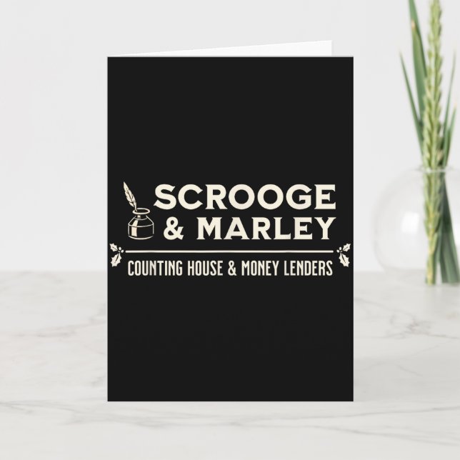 Cartão Scrooge And Marley Counting House Ens  (Frente)