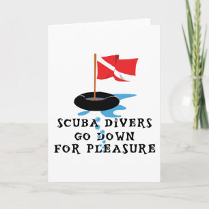 Cartão Scuba Divers Desce Por Prazer